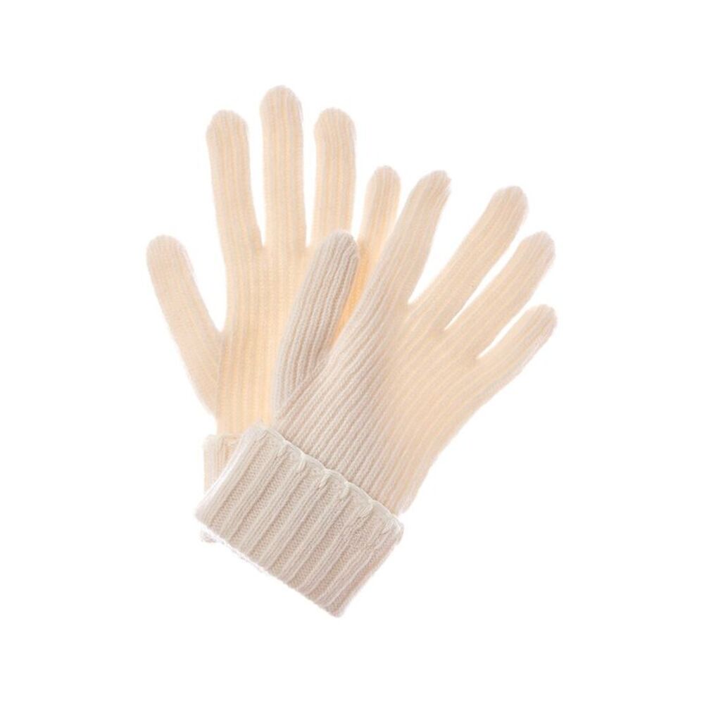 Chloé Wool & Cashmere-Blend Gloves, White